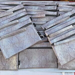 30 Ipsy Glam Cosmetic / Makeup Bag ~Silver Snakeskin ~ November 2024 ~ Loop!